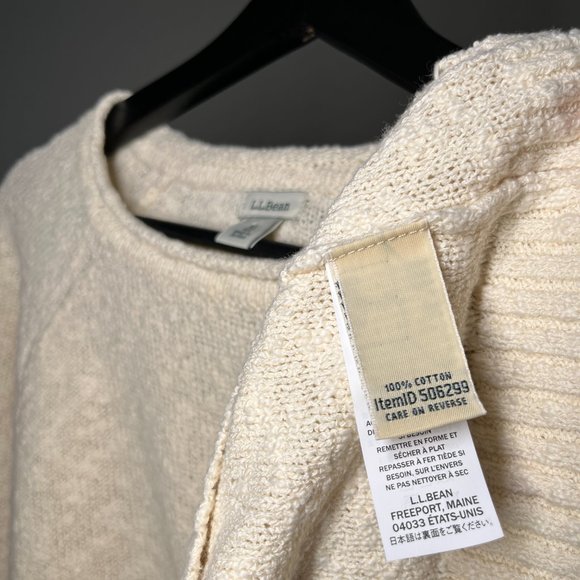 LL Bean Midweight Cotton Slub Rollneck Pullover - Picture 4 of 4